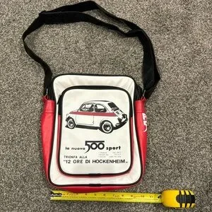 Sac épaule FIAT 500 - Dernière Pièce ! Coloris Vert Et Crème, Neuf